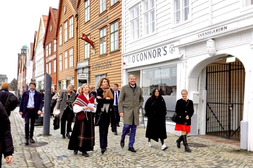 King Willem-Alexander visits Bryggen