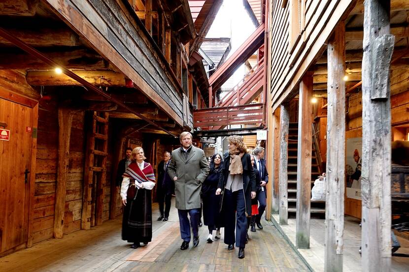 King Willem-Alexander visits Bryggen