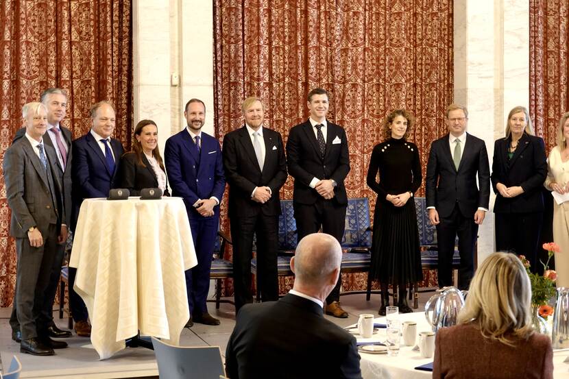 King Willem-Alexander roundtable discussion town hall Oslo