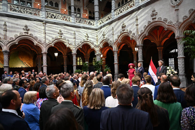 Reception for the Dutch community state visit Belgium King Willem-Alexander and Queen Máxima